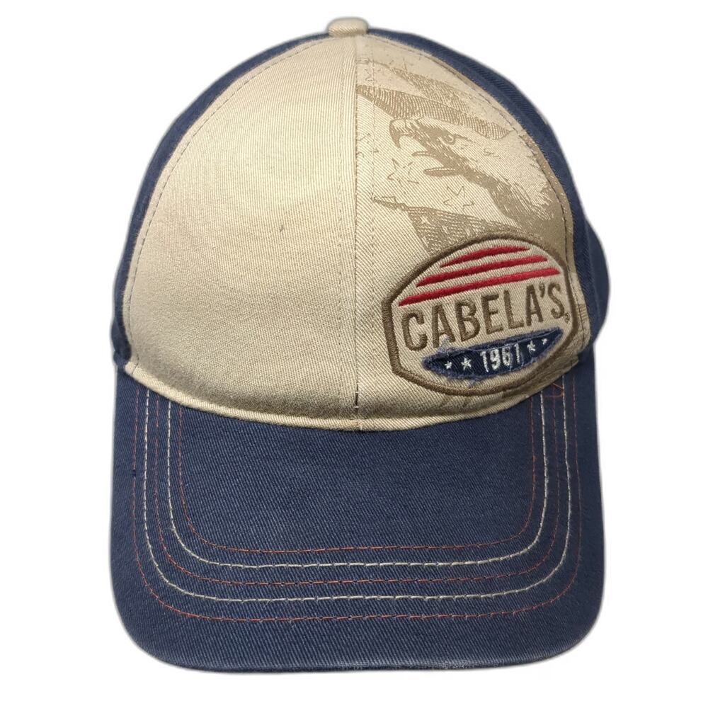 Cabela's Baseball Cap Blue One Size 1961 Eagle Mountain Patch Strapback Hat
